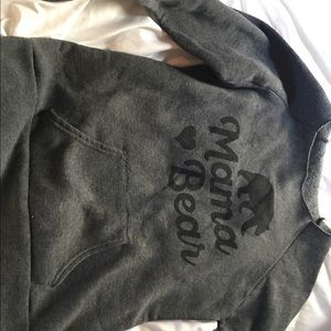 Mama Bear cut top sweatshirt (made that way)
